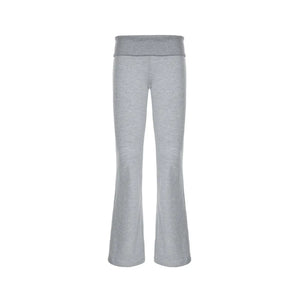 Pantalon Flare Taille Basse Gris THSPR