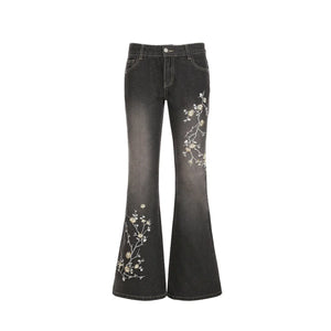 Jean Flare Brodé Floral THSPR