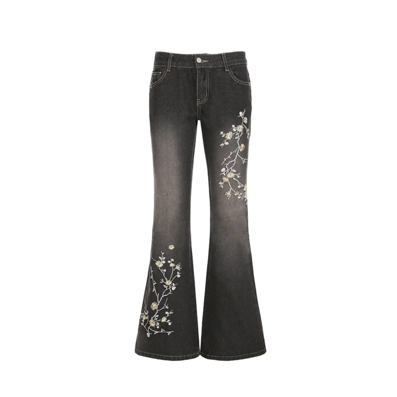 Jean Flare Brodé Floral THSPR