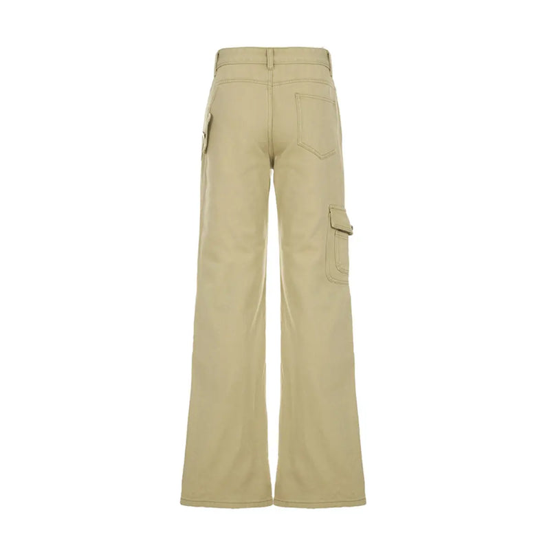 Pantalon cargo beige flare THSPR