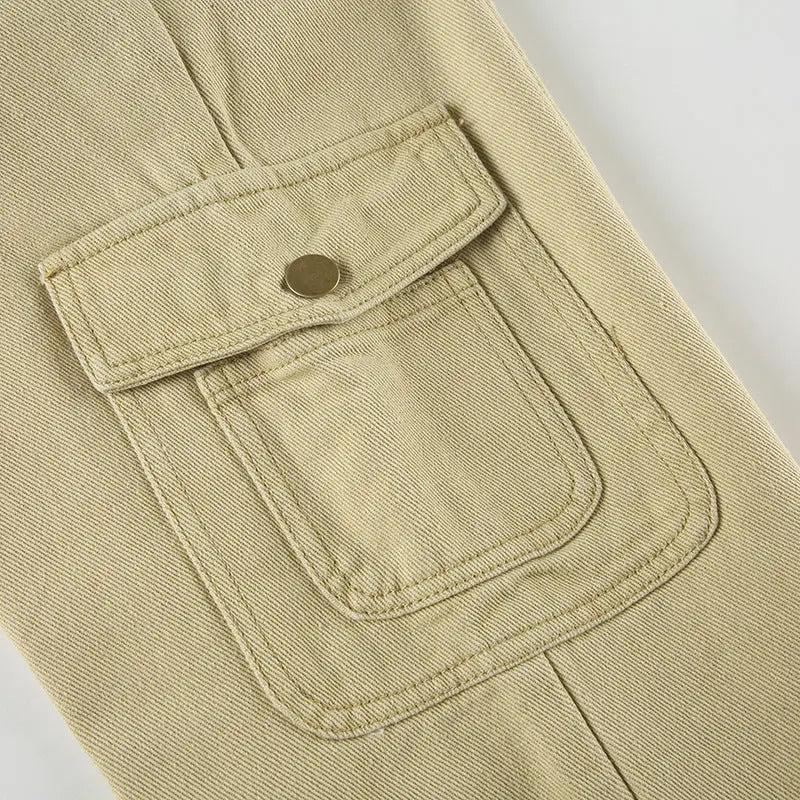 Pantalon cargo beige flare THSPR