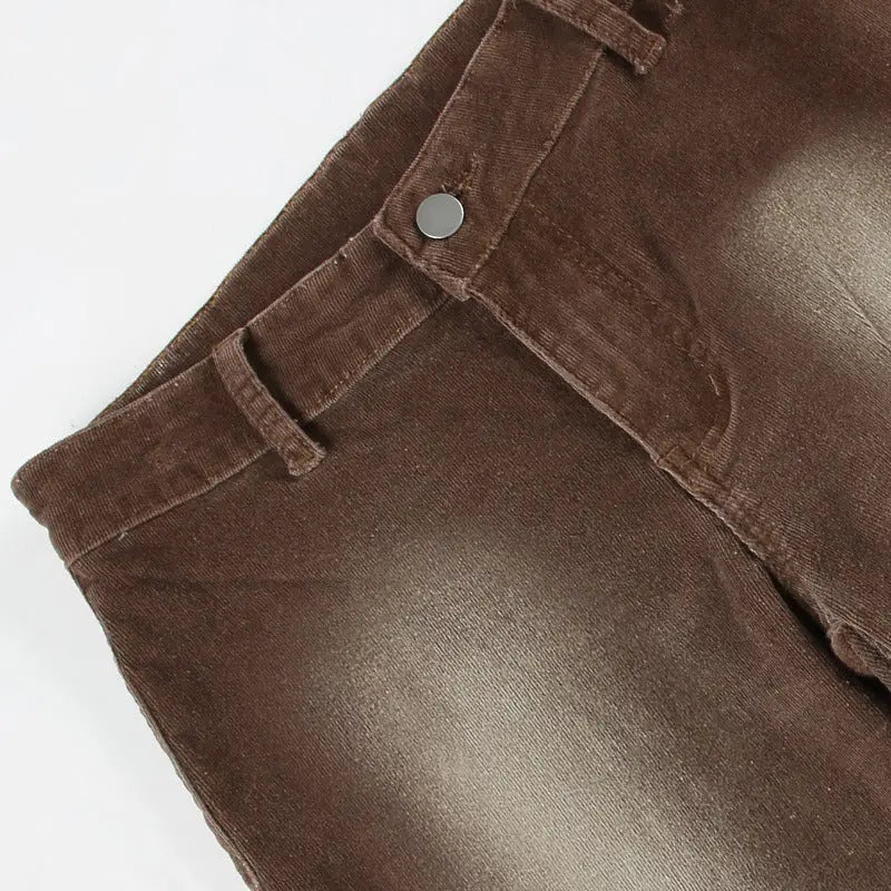 Pantalon en choko effet dégradé marron THSPR