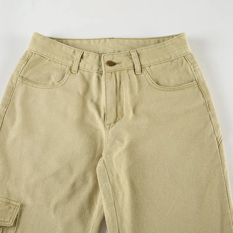 Pantalon cargo beige flare THSPR