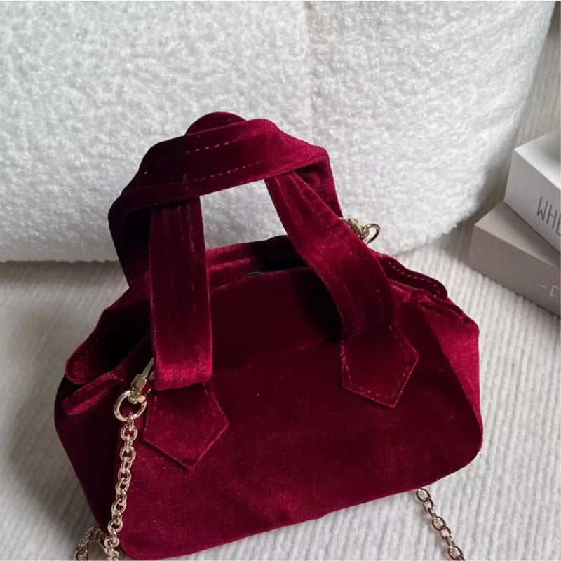 Hazel Red  velvet  Bag Vivienne Westwood THSPR