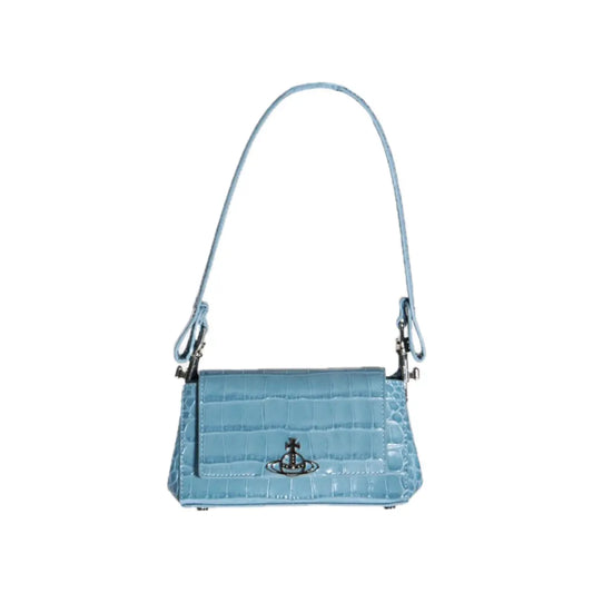 Medium Bag Blue  crocodile texture Vivienne Westwood THSPR